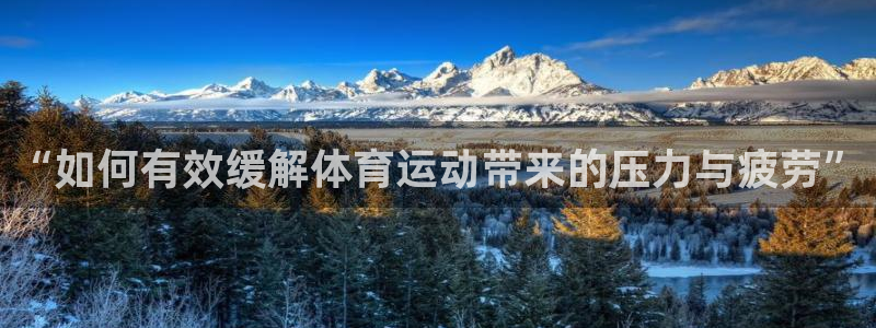 bbin视讯：“如何有效缓解体育运动带来的压力与疲劳”
